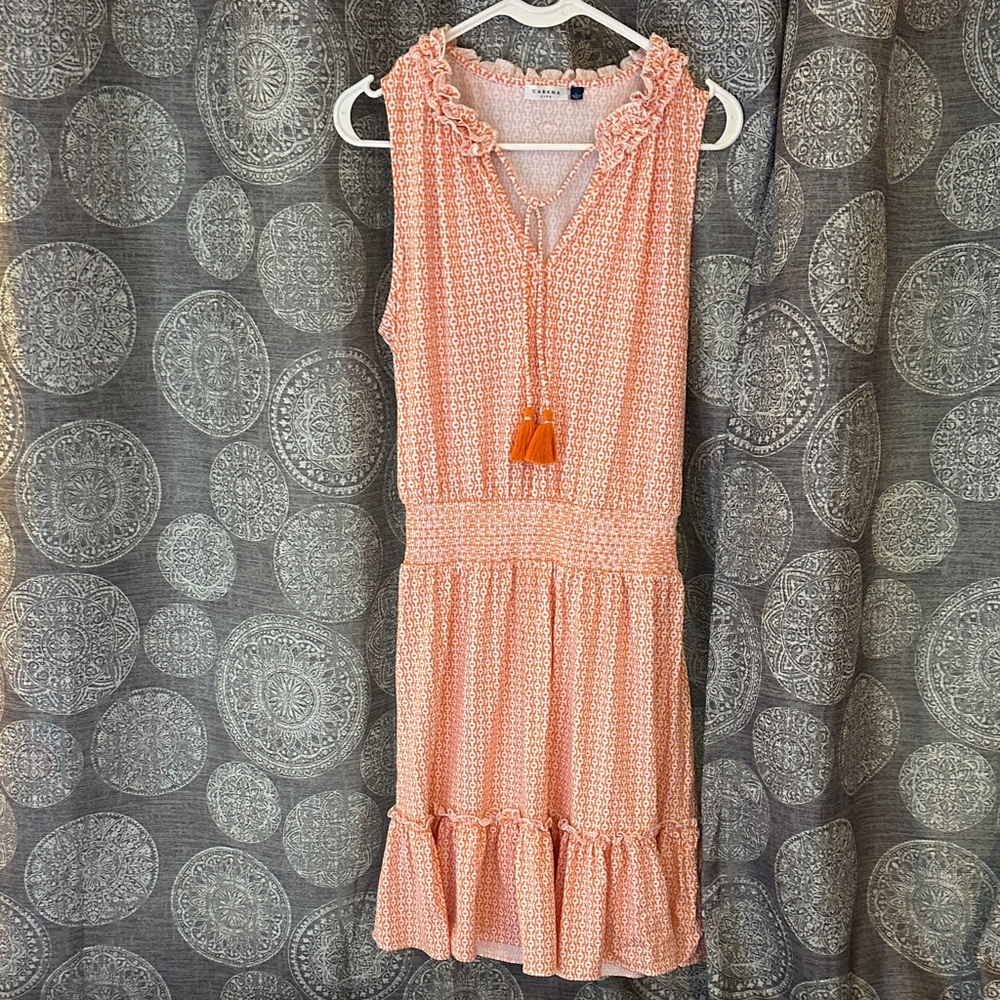 Cabana Life Coral Sleeveless Midi Dress